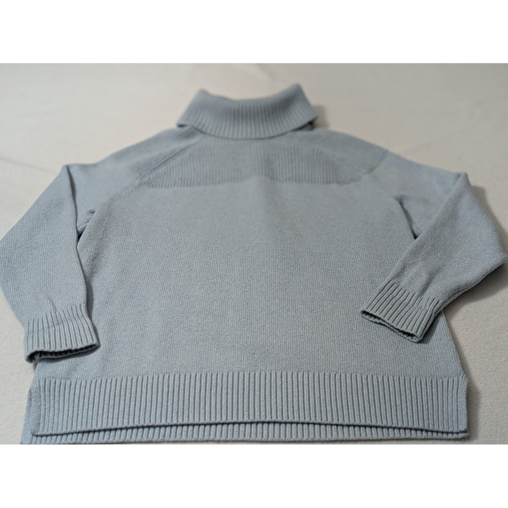 Ll Bean Women's Turtleneck Sweater Baby Blue XL Cotton Blend Cozy